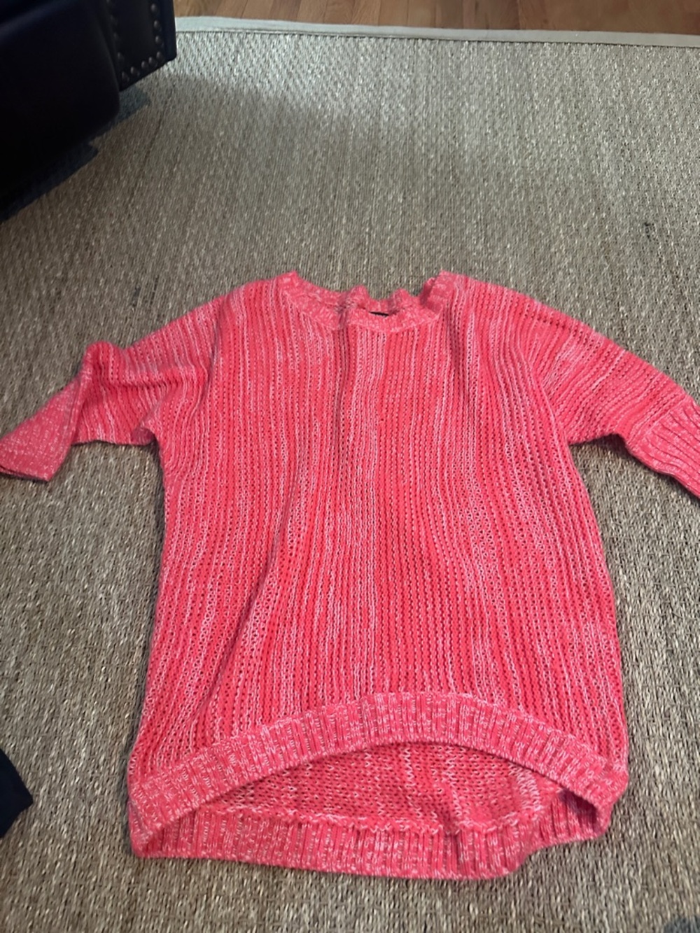 Express Coral Scoop-Neck Knit Pullover